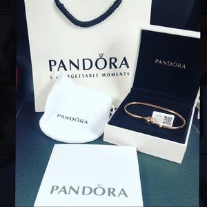 (Authentic) pink gold pandora bracelet